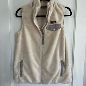 L.L. Bean Cream Fleece Vest